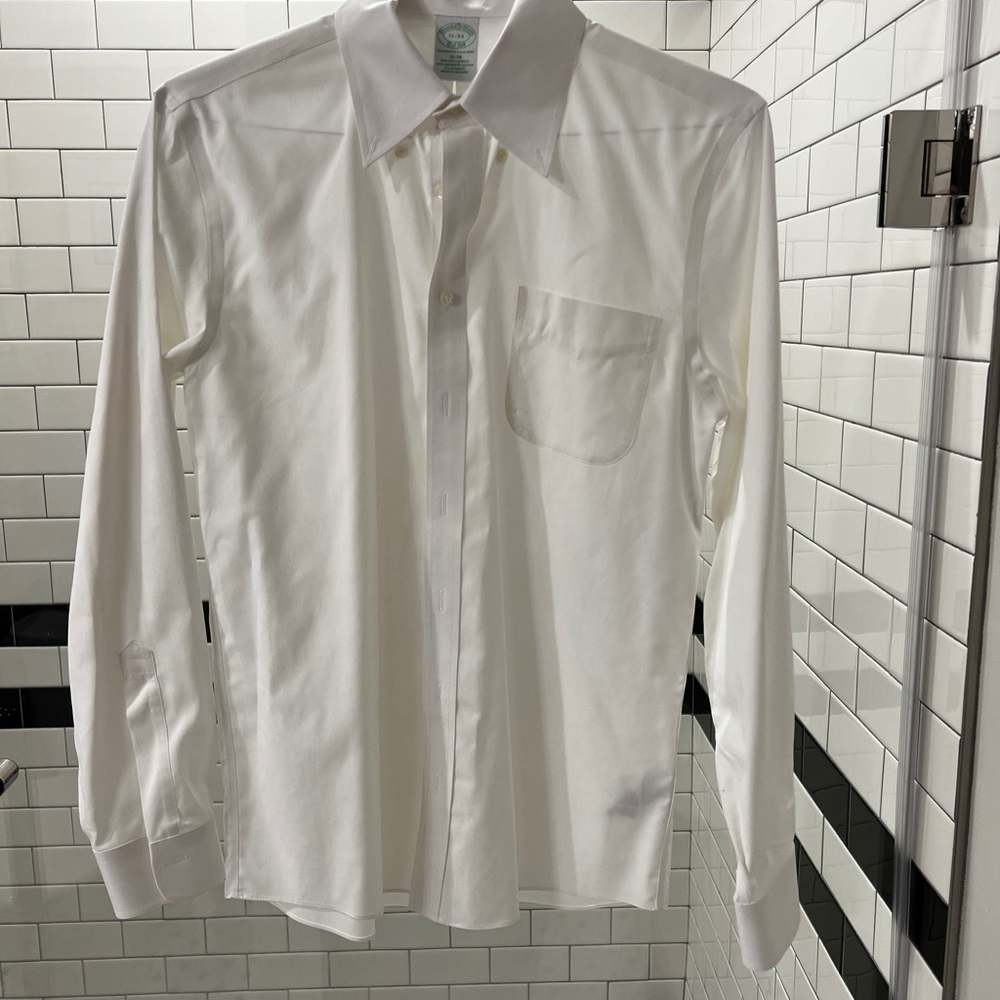 Brooks Brothers White Dress Shirt Classic Fit